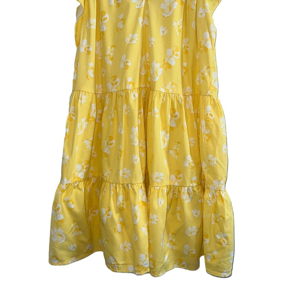 NWT Banana Republic MEDIUM Tiered Hem Yellow Dress - Picture 5 of 11